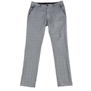Lanzzino Gray Checkered Men' dress pants size 34x34